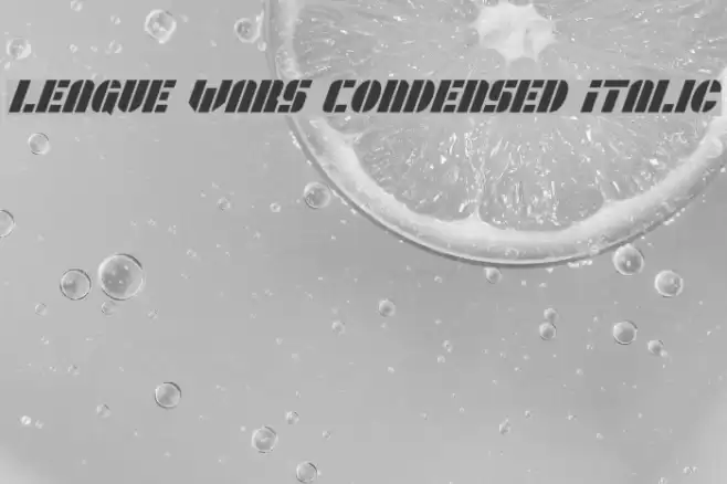 League Wars Condensed Italic Font examples