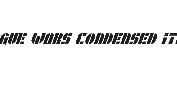 League Wars Condensed Italic Logo