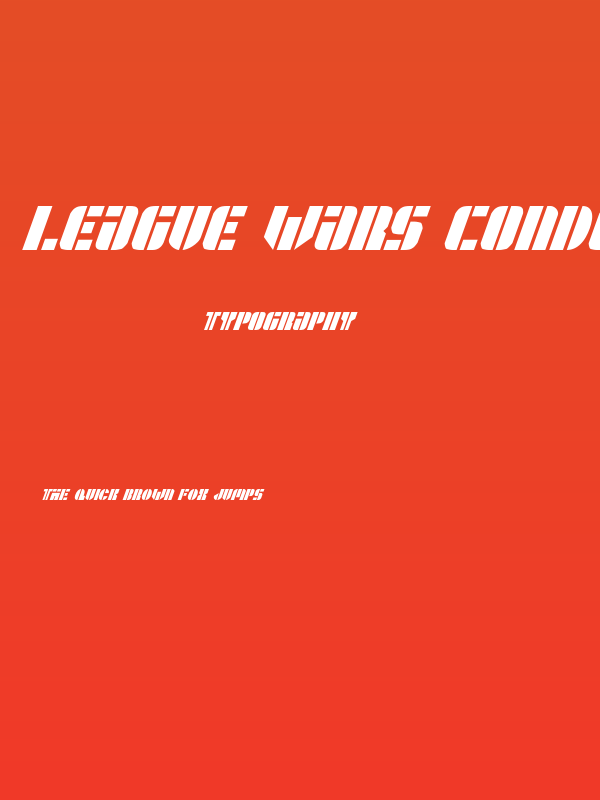 League Wars Condensed Italic Poster