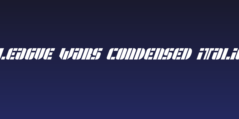 League Wars Condensed Italic Social Header