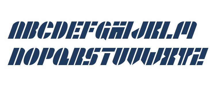 League Wars Condensed Italic Lowercase