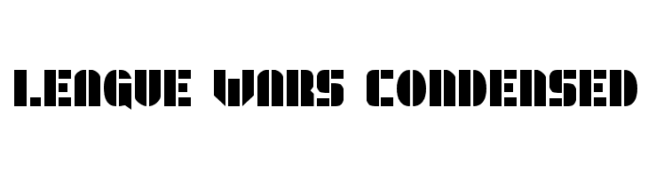 League Wars Condensed  les polices de caractères gratuit tlcharger