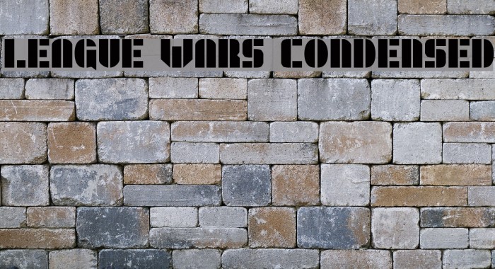 League Wars Condensed Font examples