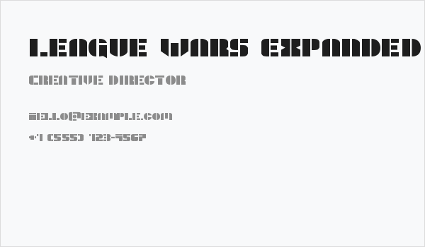 League Wars Expanded Business Card