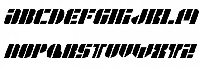 League Wars Italic फ़ॉन्ट अपरकेस