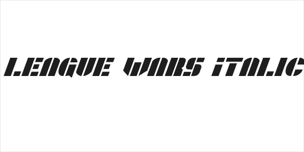 League Wars Italic Logo