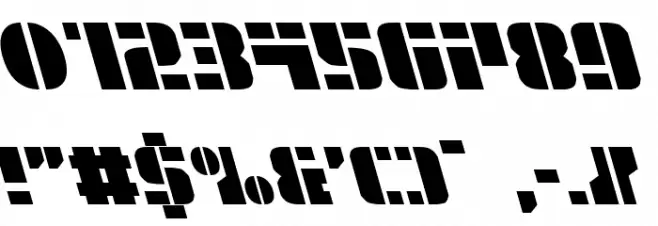 League Wars Leftalic Font OTHER CHARS