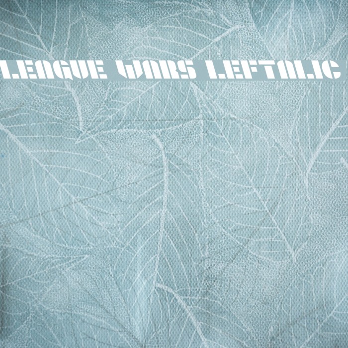 League Wars Leftalic Font examples