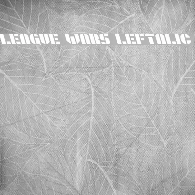 League Wars Leftalic Font examples