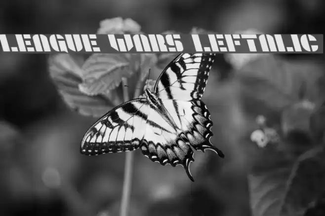 League Wars Leftalic Font examples