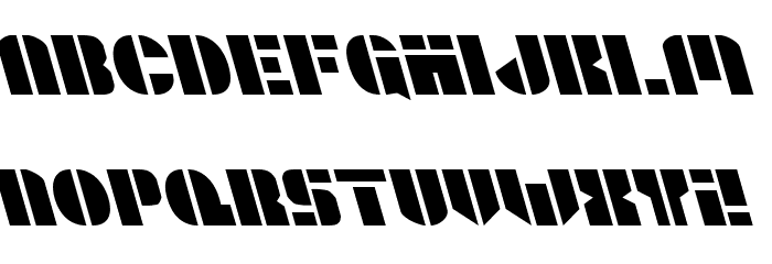 League Wars Leftalic Font LOWERCASE