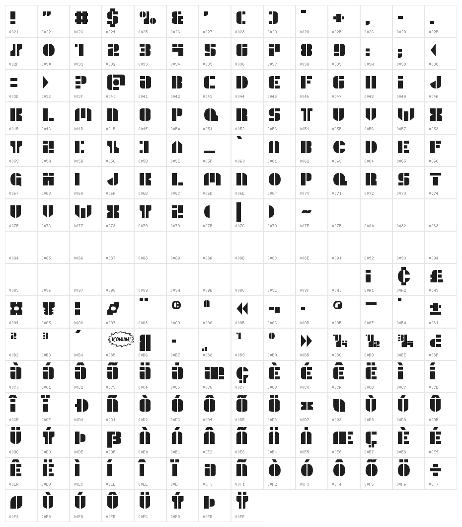 League Wars Regular Character Map