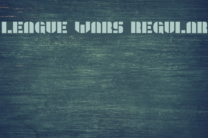 League Wars Regular Font examples