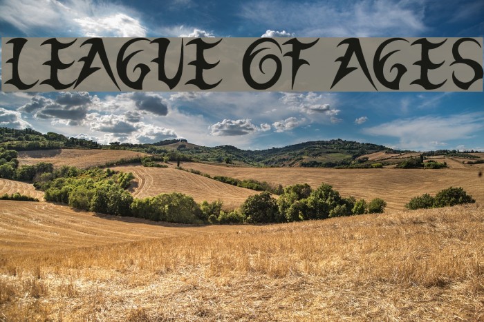 League of Ages Font examples
