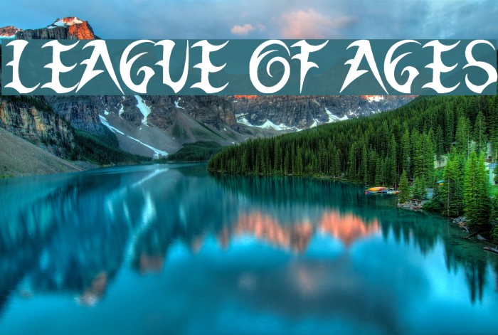 League of Ages Font examples