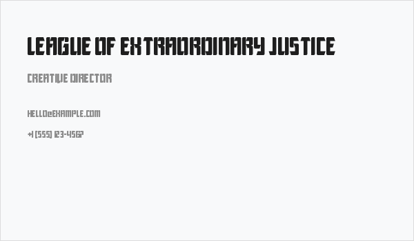 League of Extraordinary Justice Business Card