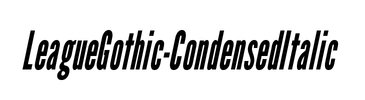 LeagueGothic-CondensedItalic Font