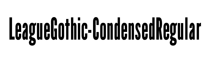 LeagueGothic-CondensedRegular Font