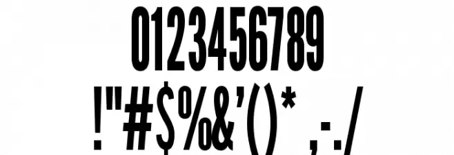 LeagueGothic-CondensedRegular Font OTHER CHARS