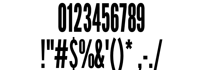 LeagueGothic-CondensedRegular Font OTHER CHARS