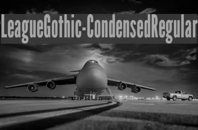 LeagueGothic-CondensedRegular Font examples