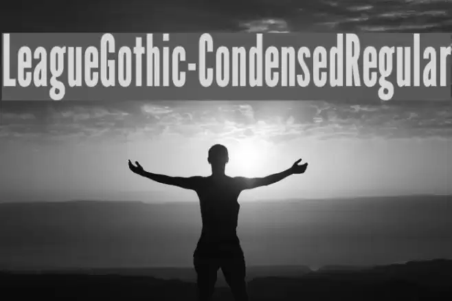 LeagueGothic-CondensedRegular Font examples