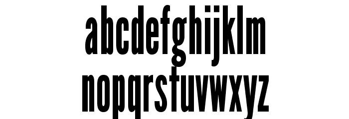 LeagueGothic-CondensedRegular Font LOWERCASE