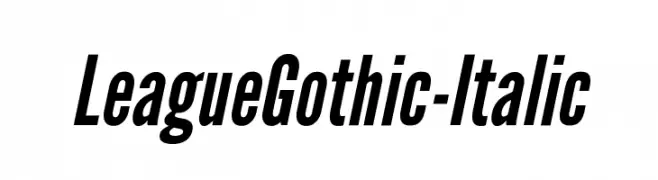 LeagueGothic-Italic  Descarca Fonturi Gratis