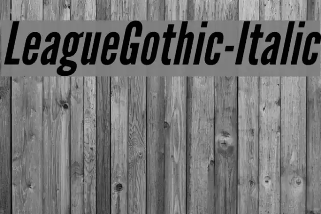 LeagueGothic-Italic Font examples
