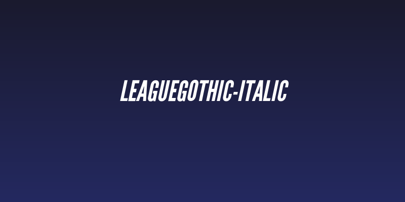 LeagueGothic-Italic Social Header