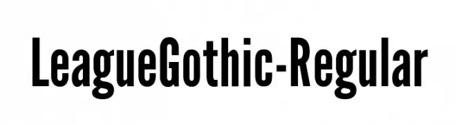 LeagueGothic-Regular  नि: शुल्क फ़ॉन्ट्स डाउनलोड