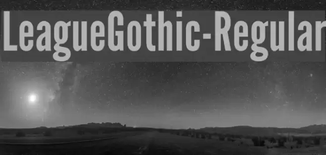 LeagueGothic-Regular Font examples