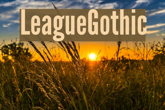 LeagueGothic Font examples