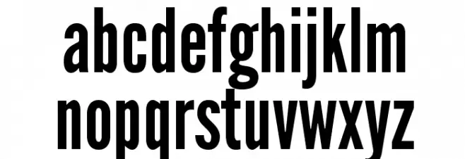 LeagueGothic फ़ॉन्ट लोअरकेस