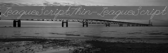 LeagueScriptThin-LeagueScript Fonte examples