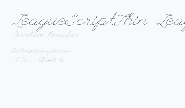 LeagueScriptThin-LeagueScript Business Card