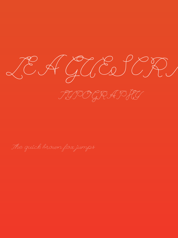 LeagueScriptThin-Regular Poster