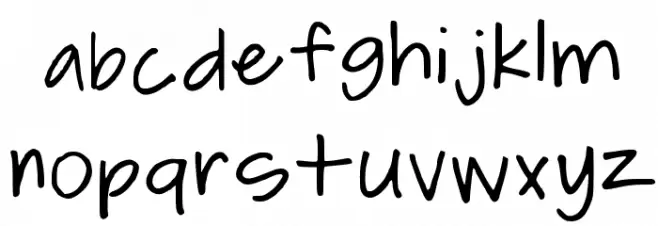 Leah Writes Medium フォント 小文字