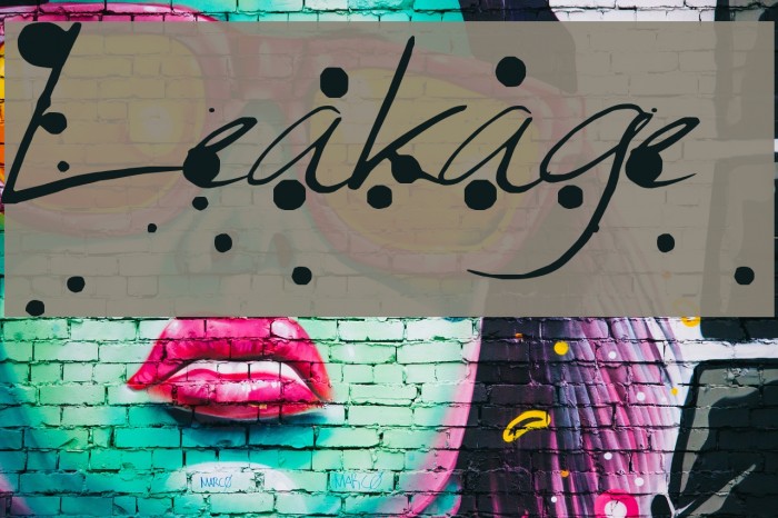 Leakage Font examples