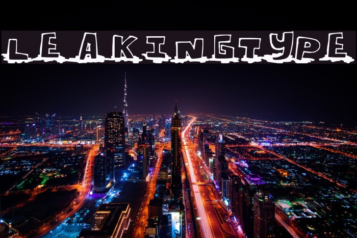 LeakingType Font examples