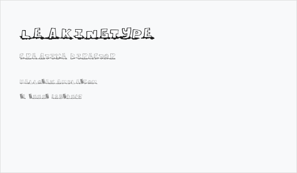 LeakingType Business Card