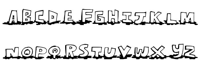 LeakingType Font LOWERCASE