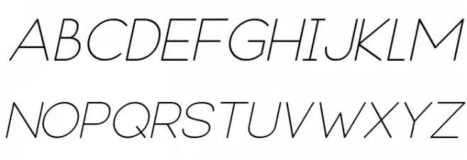 Leal Thin Italic Schriftart Groß