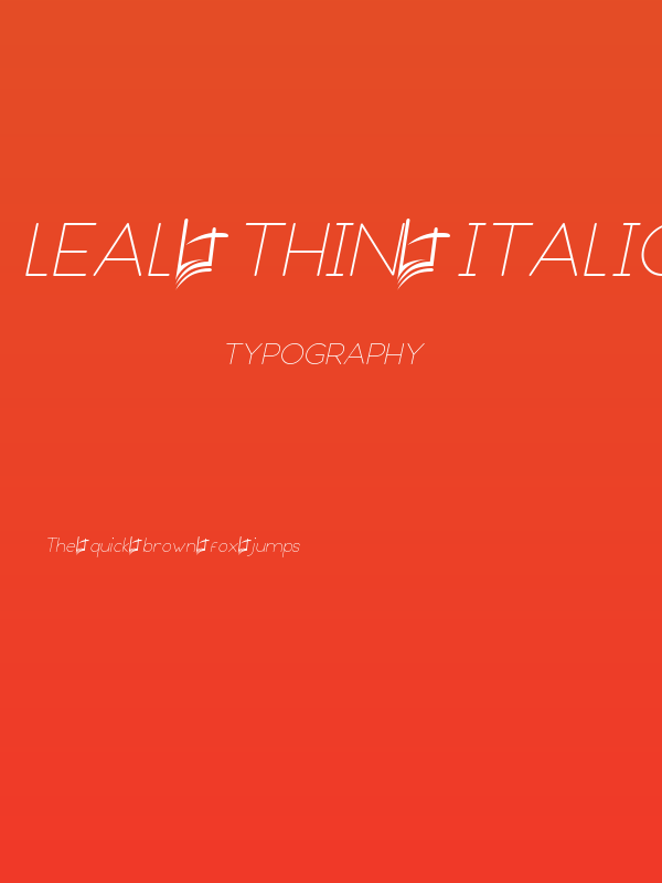 Leal Thin Italic Poster