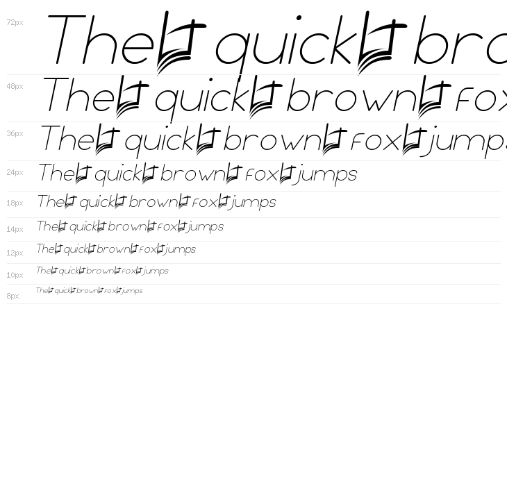 Leal Thin Italic Waterfall