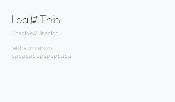 Leal Thin Business Card