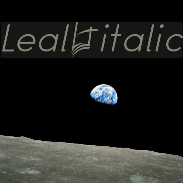 Leal italic Font examples