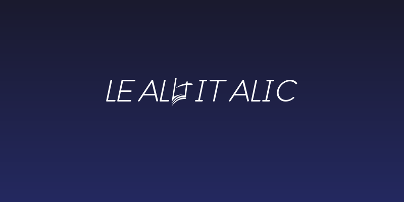 Leal italic Social Header