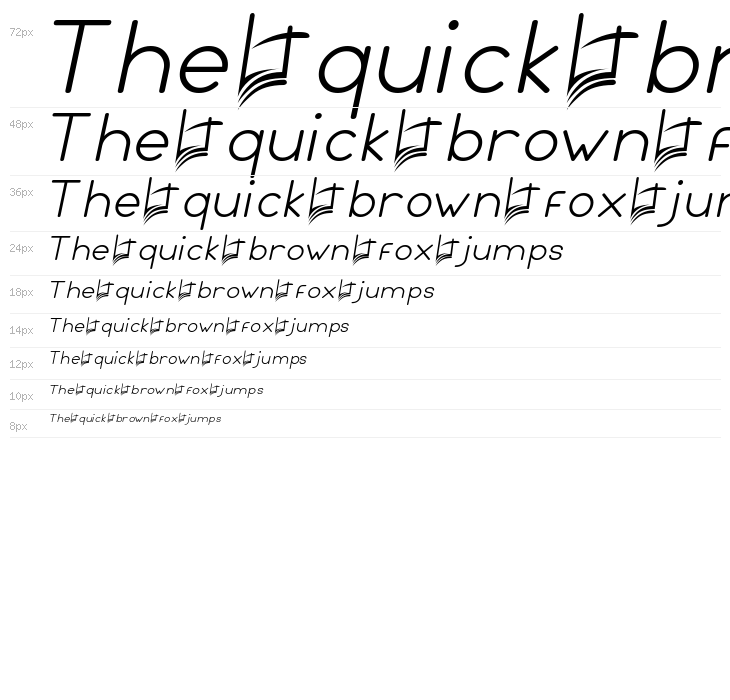 Leal italic Waterfall