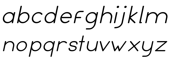 Leal italic Font LOWERCASE